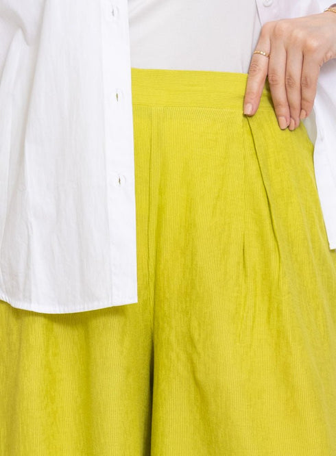 Design1 - Lime Punch Linen2 - Wide Leg - Khotwh