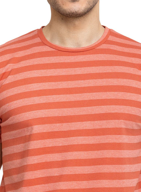 Dio - Copper Coin Striped Round T-shirt - Khotwh