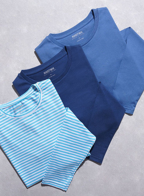 Diva Blue Striped Long - Sleeve - Khotwh