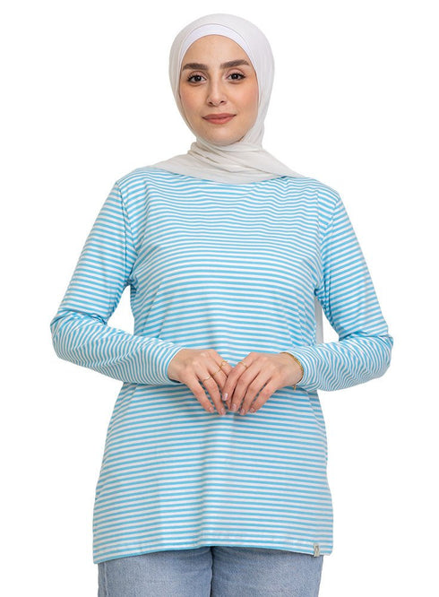 Diva Blue Striped Long - Sleeve - Khotwh