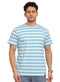 Diva Blue Striped Round T-shirt - Khotwh