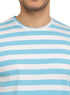 Diva Blue Striped Round T-shirt - Khotwh