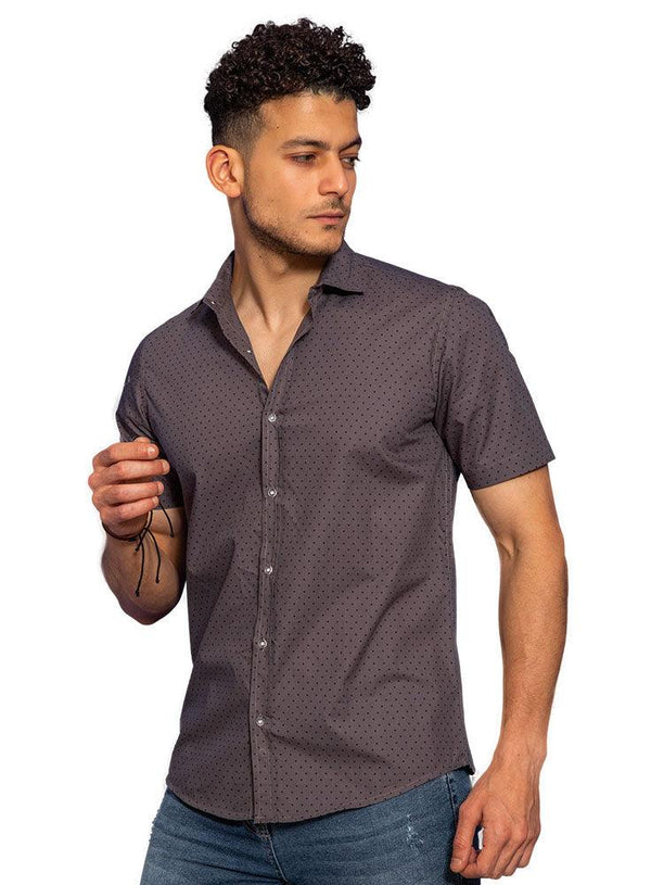 Dotty - Violet Printed Half - Shirt - Khotwh