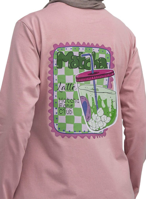 Dusky Orchid-Design 4 Printed Long-Sleeve - Khotwh