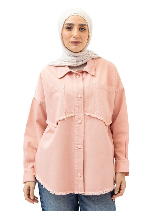 Dusky Orchid Gabardine Jacket 5 - Khotwh