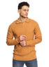 F - Camel Striped Polo Neck Pullover - Khotwh