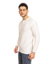 F - White Striped Polo Neck Pullover - Khotwh