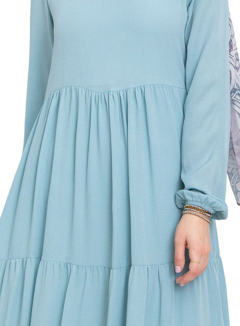 Fair Aqua Basic Dress - Khotwh