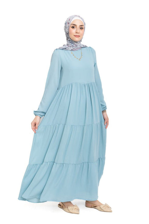Fair Aqua Basic Dress - Khotwh