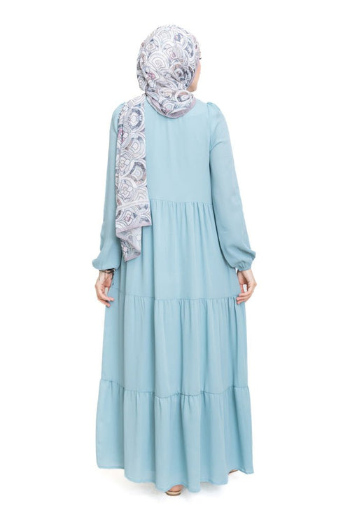 Fair Aqua Basic Dress - Khotwh