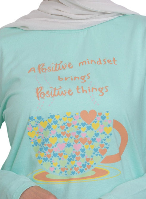 Fair Aqua - Design 28 Printed Long - Sleeve - Khotwh