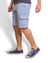 Fancy Baby blue Melton Cargo Short - Khotwh