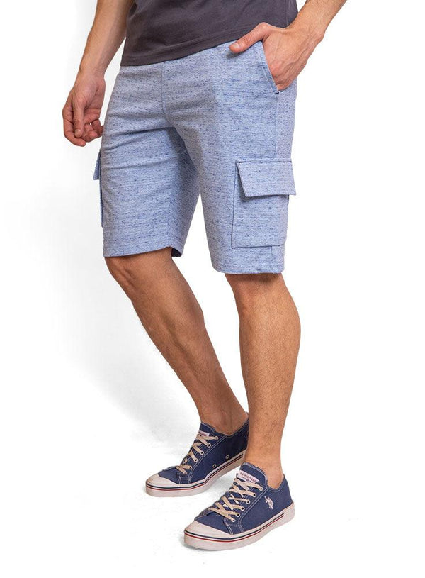 Fancy Baby blue Melton Cargo Short - Khotwh