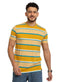 Fancy Yellow Striped Round T-shirt - Khotwh