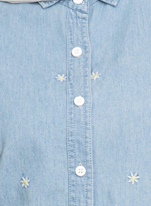 Flower - Ice E - Short Jeans Shirt - Khotwh