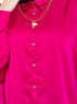 Flowery Satin Over Size Shirt - Khotwh