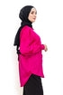 Flowery Satin Over Size Shirt - Khotwh