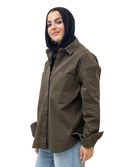 Forest Green Cur - Gabardine Shirt - Khotwh