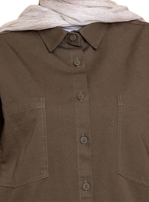 Forest Green Cur - Gabardine Shirt - Khotwh