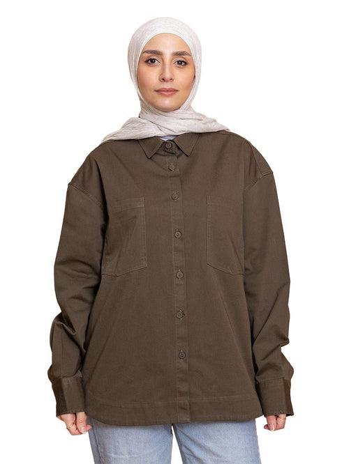 Forest Green Cur - Gabardine Shirt - Khotwh