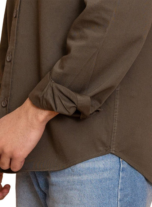 Forest Green Gabardine Shirt - Khotwh