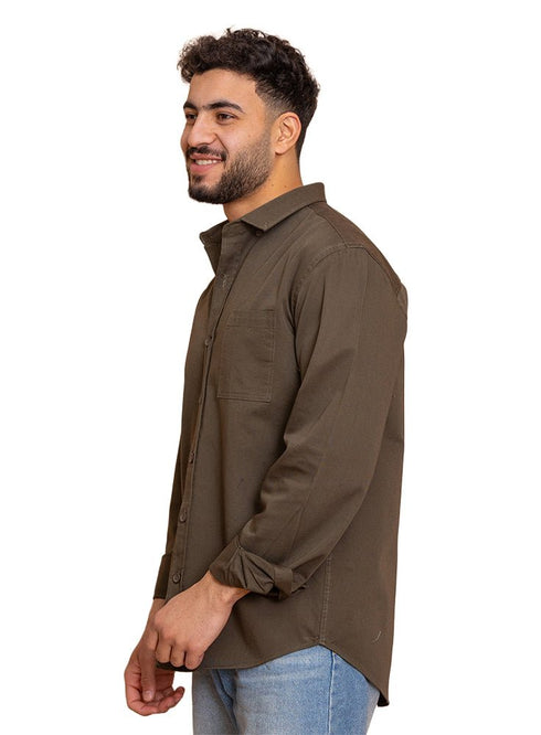 Forest Green Gabardine Shirt - Khotwh