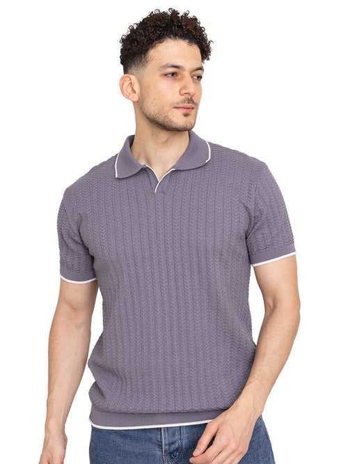 Forest Grey Design 5 - F - Polo Neck T-Shirt - Khotwh