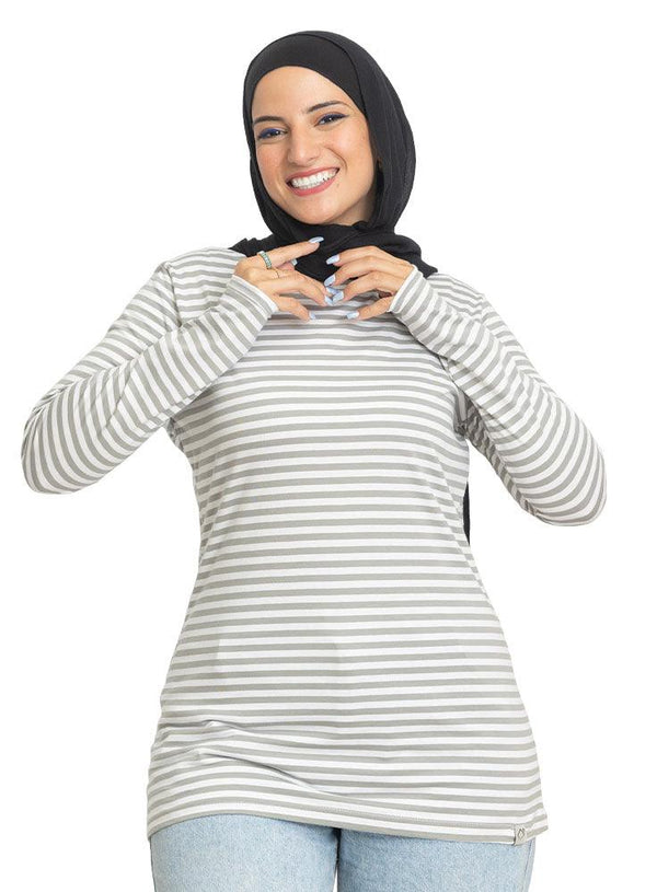 Forest Grey Lines Long Sleeve - Khotwh