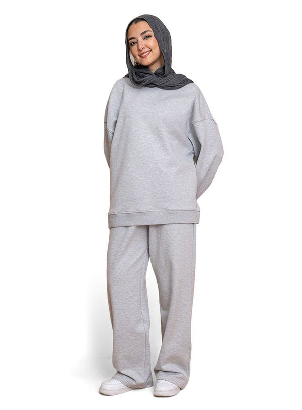 Forest Grey Melton Suit - Khotwh