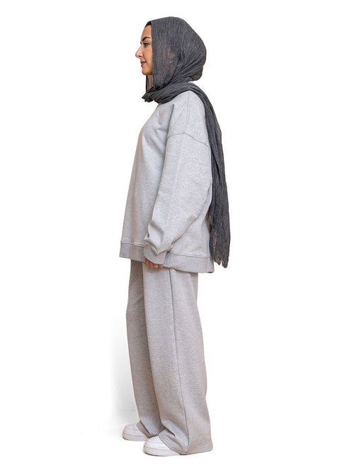 Forest Grey Melton Suit - Khotwh