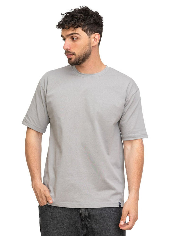 Forest Grey Over Size Round T-Shirt - Khotwh