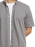 Forest Grey Pique Half - Shirt - Khotwh