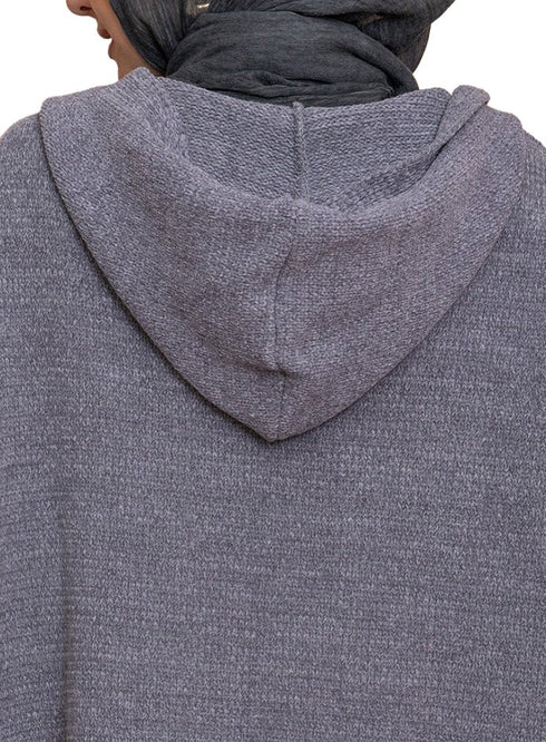 Forest Grey Pocket Velvet Cardigan - Khotwh