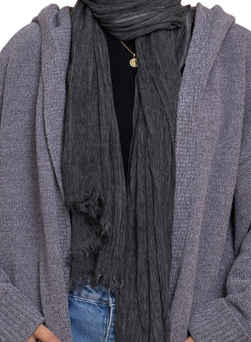 Forest Grey Pocket Velvet Cardigan - Khotwh