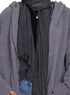 Forest Grey Pocket Velvet Cardigan - Khotwh