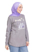 Forest Grey Printed Long - Sleeve Design 27 - Khotwh