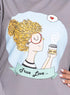 Forest Grey Printed Long - Sleeve Design 30 - Khotwh