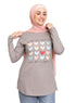 Forest Grey Printed Long - Sleeve Design 51 - Khotwh