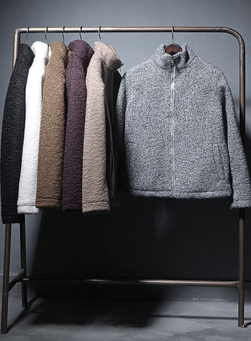 Forest Grey RD - Faux Fur High Neck Sweater - Khotwh