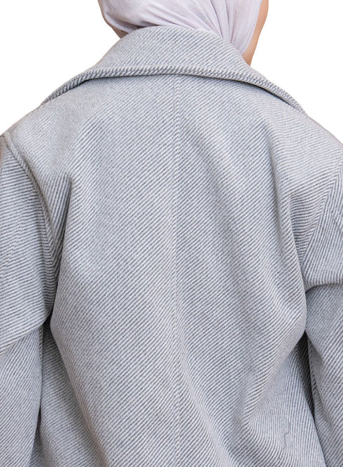 Forest Grey RD - Short Jacquard Jacket - Khotwh