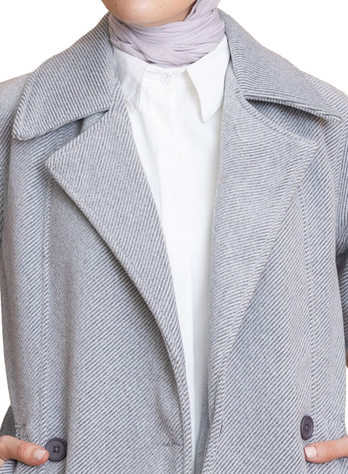 Forest Grey RD - Short Jacquard Jacket - Khotwh