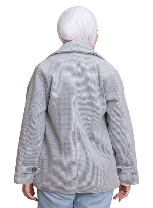 Forest Grey RD - Short Jacquard Jacket - Khotwh