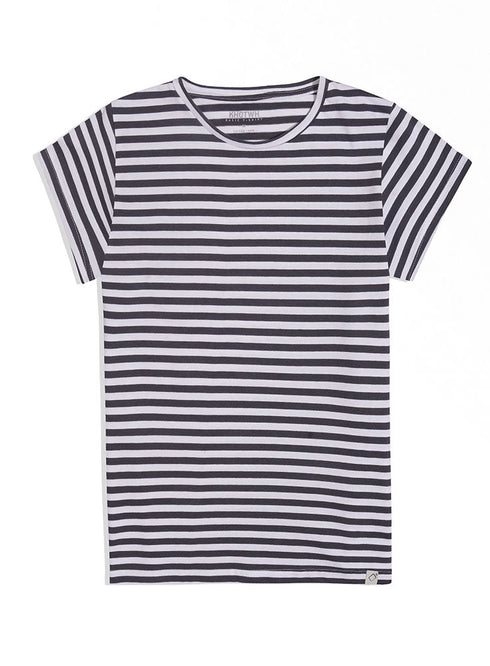 Forest Grey Striped Short - Sleeve - Khotwh