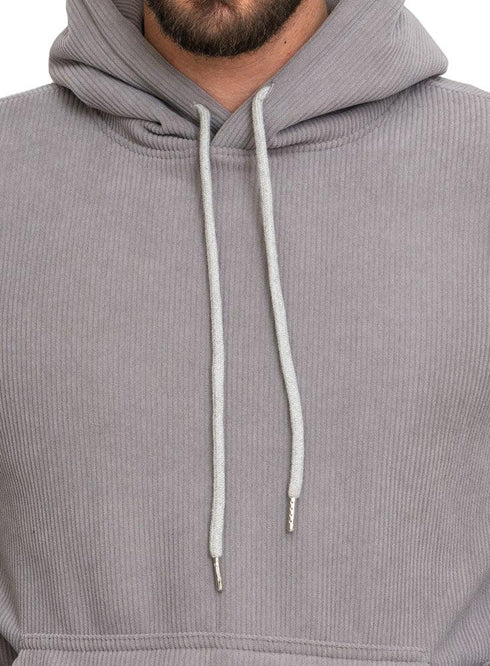 Forest Grey Velvet Hoodie - Khotwh