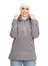 Forest Grey Velvet Hoodie Vent - Khotwh