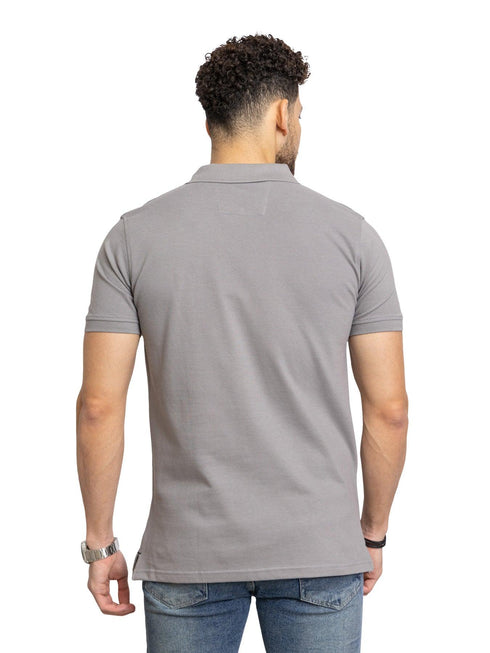 Forest Grey Zipper Polo - Khotwh
