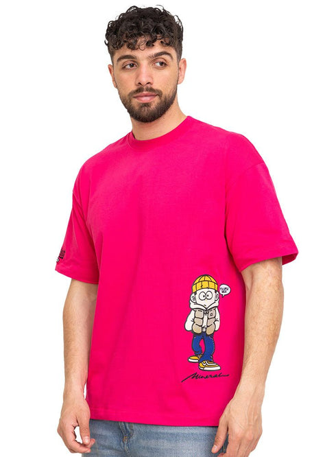 Fuchsia Pink Design 3516VIG - O - S Round T-shirt - Khotwh