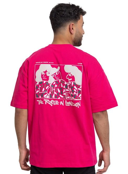 Fuchsia Pink Design 3707VIG - O - S Round T-shirt - Khotwh