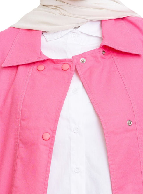 Fuchsia Pink RD - Gabardine Vest - Khotwh