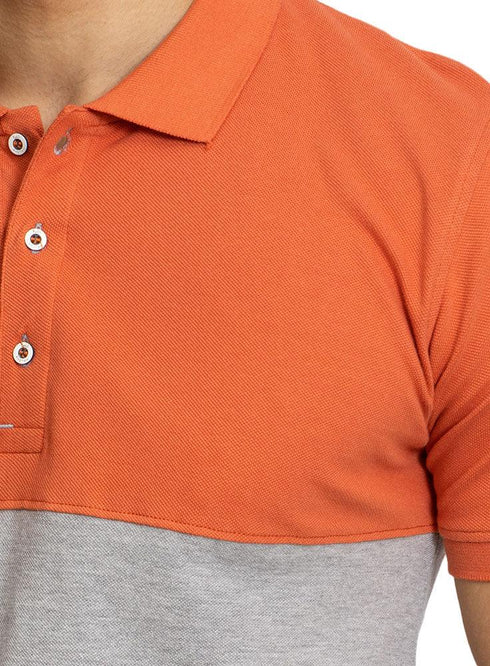 G - Copper Coin C - block Polo Shirt - Khotwh